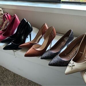 Calvin Klein Steve Madden Marc Fischer Designer Women's Black and Brown Heels